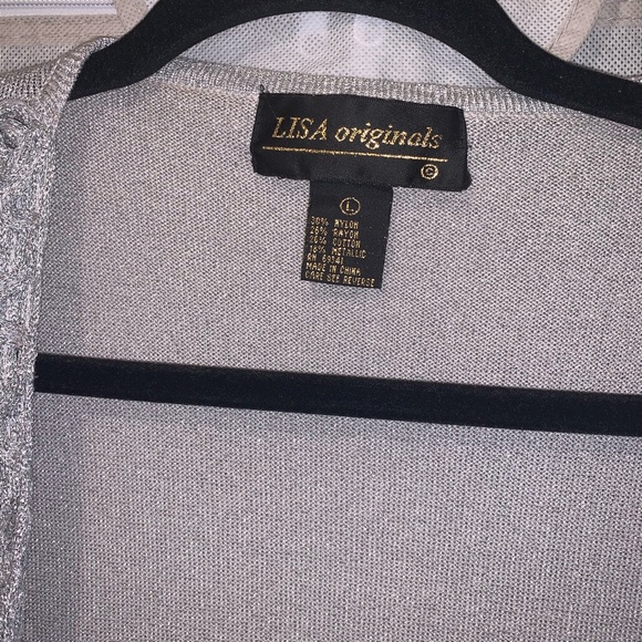 Vintage LISA Originals Christmas/New Year’s Silver Vest - Size Large - Picture 3 of 5